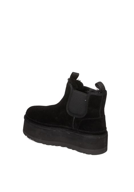 Black neumel chelsea boot UGG | NEUMELPLATFORMCHELSEAMONTONE-BLK